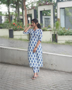 Ivory Indigo Co-ord Set