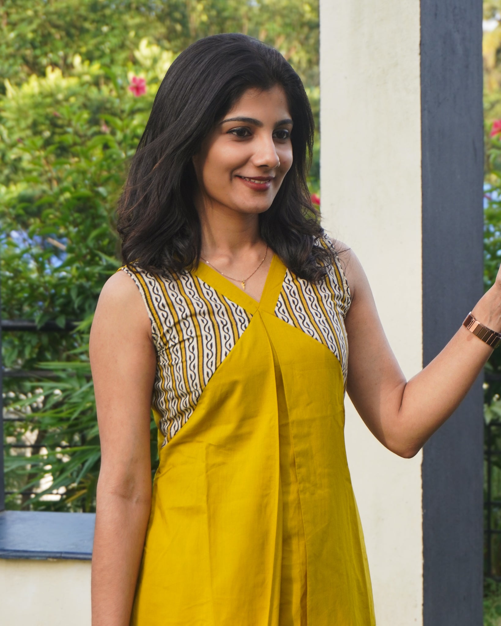 Mira Mustard Dress