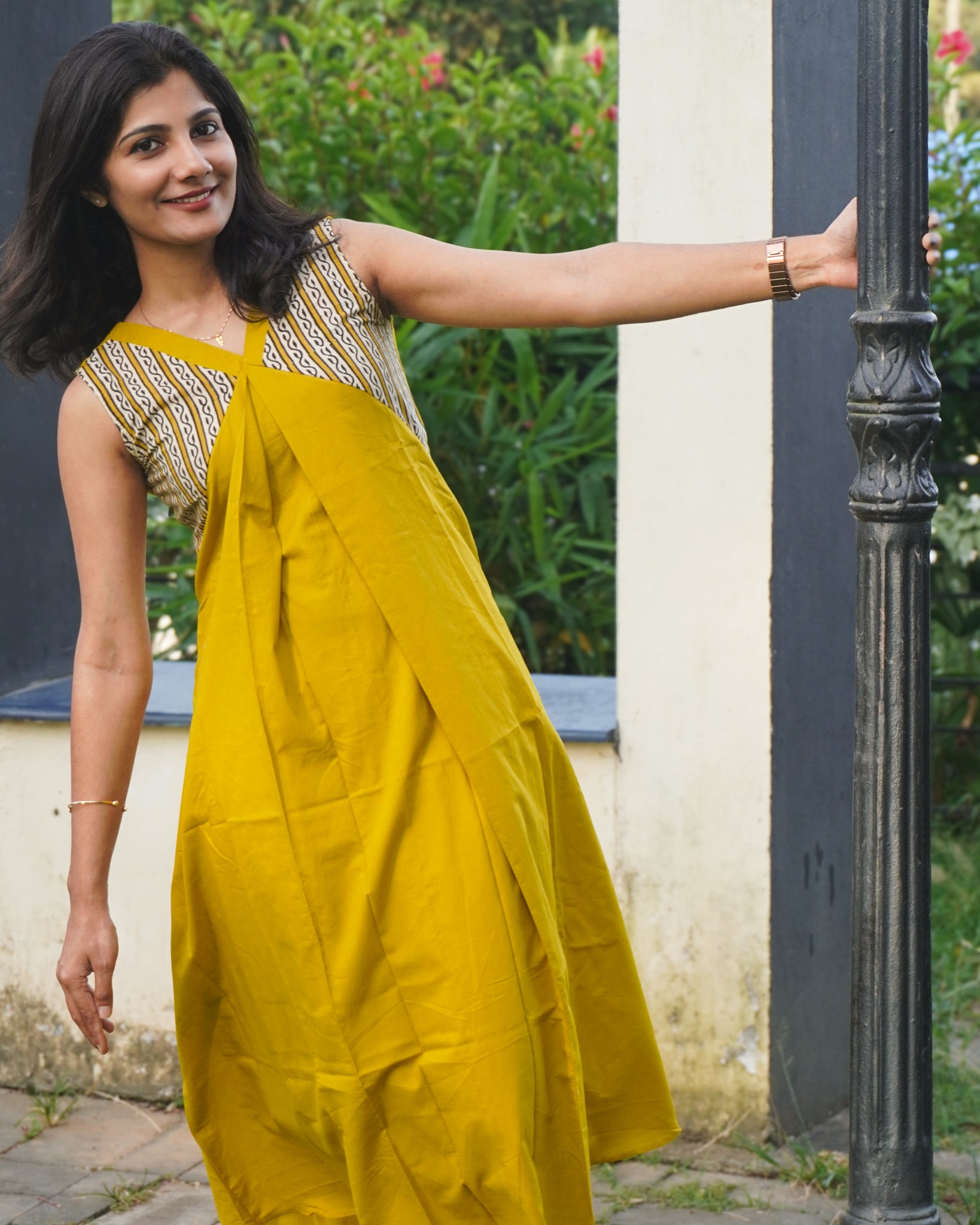 Mira Mustard Dress