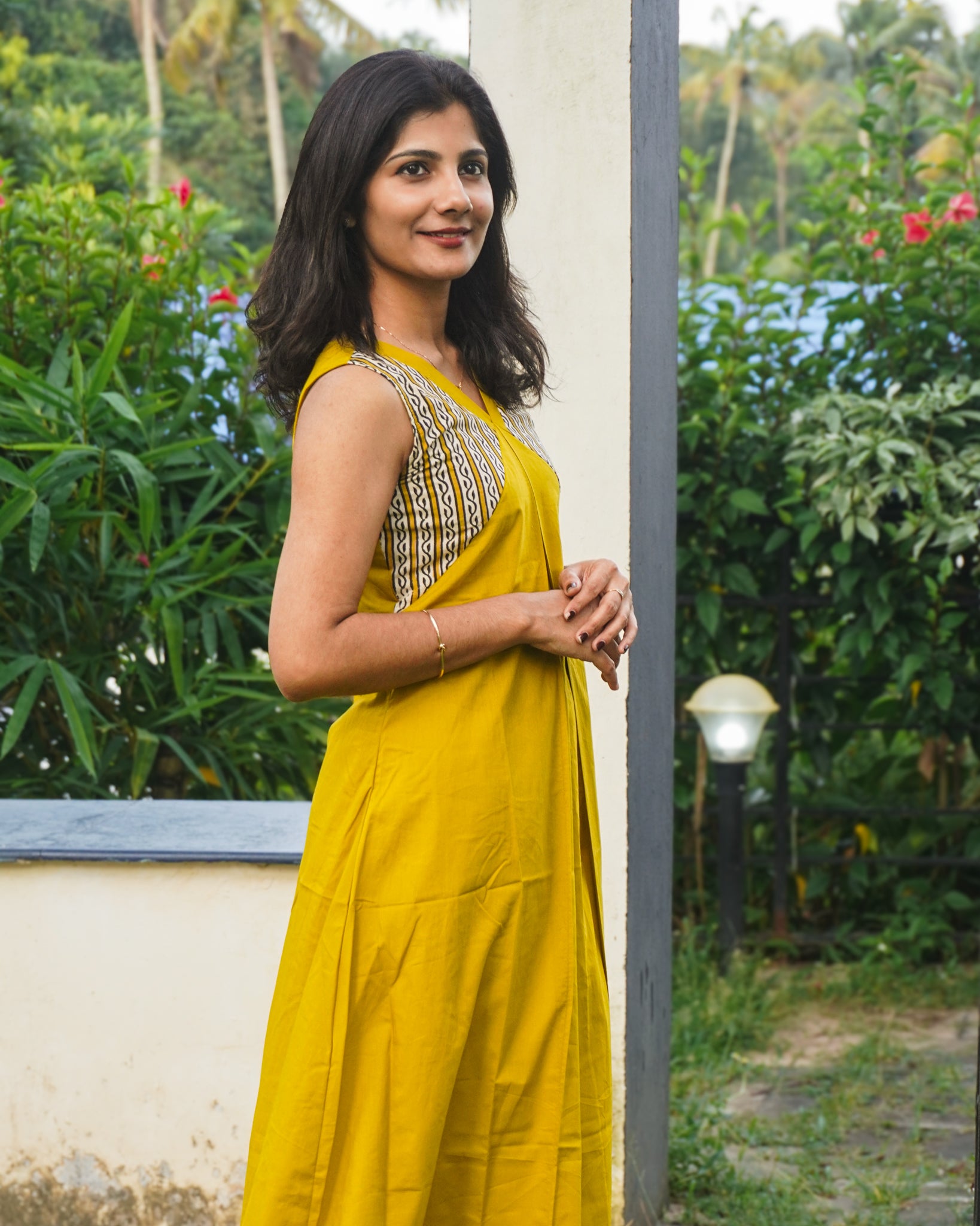 Mira Mustard Dress