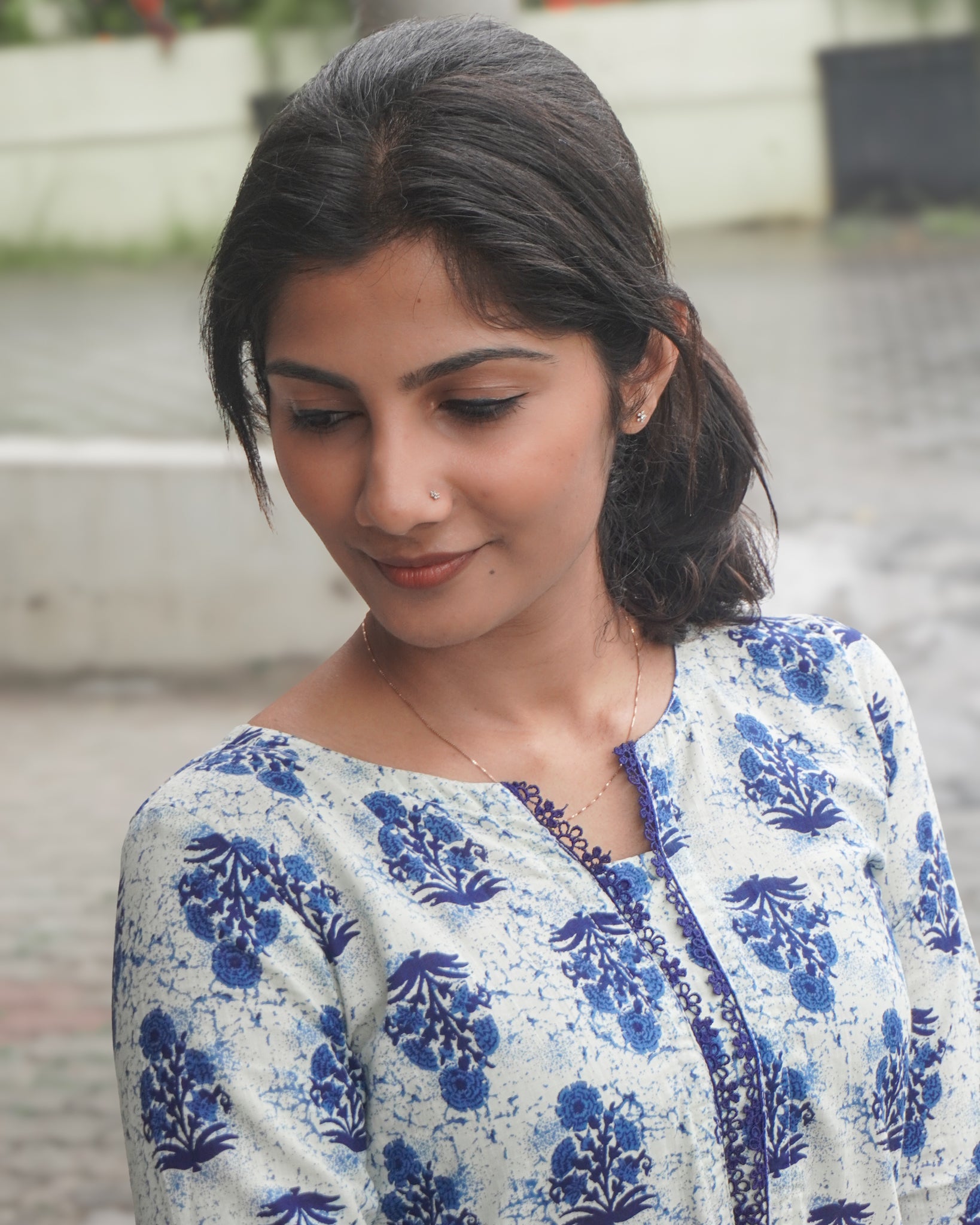 Ivory Indigo Co-ord Set