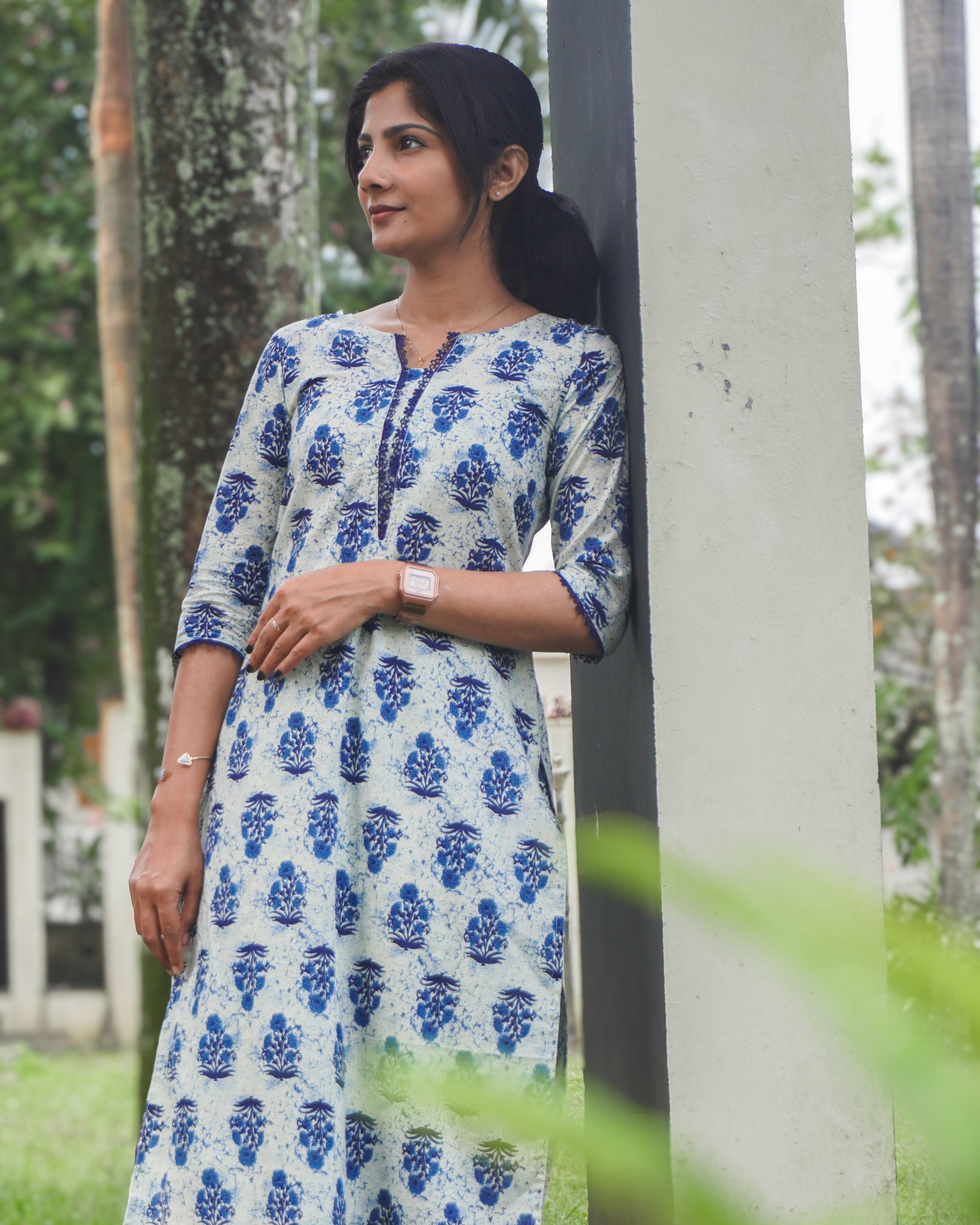 Ivory Indigo Co-ord Set